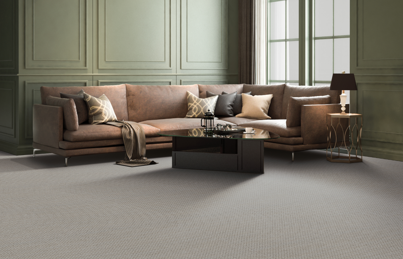 Family room carpet in Chesapeake VA