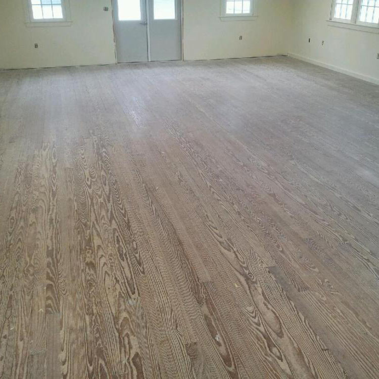 Hardwood refinishing large open space