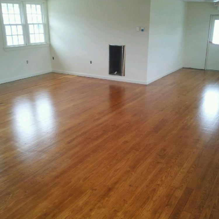 Hardwood refinishing large open space